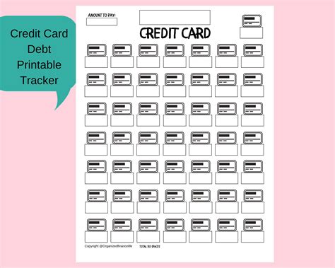 Credit Card Debt Tracker Printable